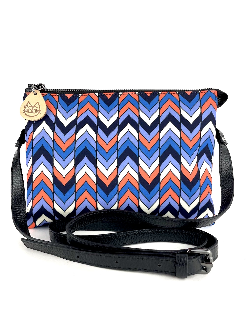 borsa-fisarmonica-pelle-nera-seta-fantasia-geometrica-blu-arancione-0002