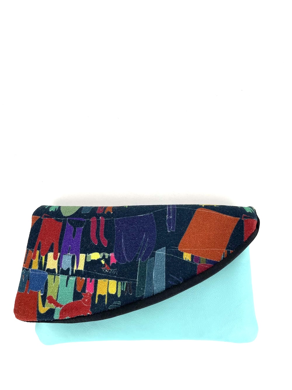 borsellino-ciappa-grande-pelle-turchese-cotone-fantasia-napoli-panni-stesi-blu-0001