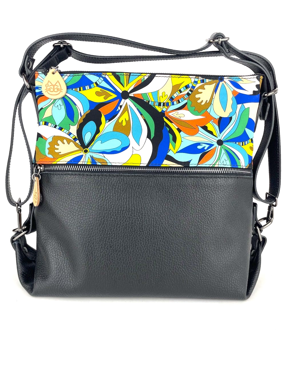 borsa-zaino-pelle-nera-seta-fantasia-fiori-blu-0004