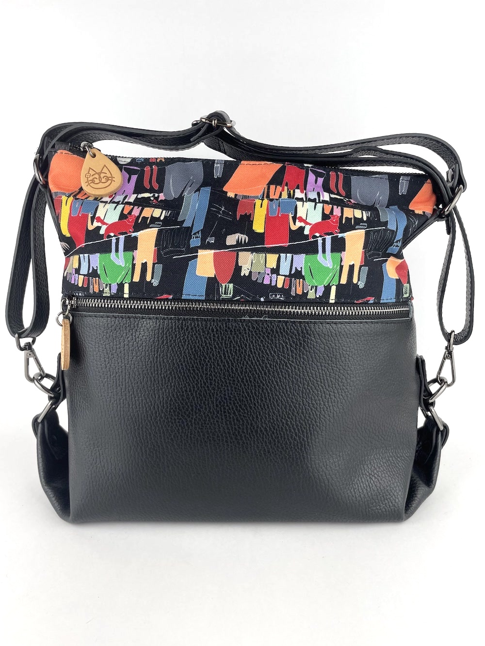 zaino-borsa-pelle-nera-cotone-fantasia-napoli-panni-stesi-blu-0004