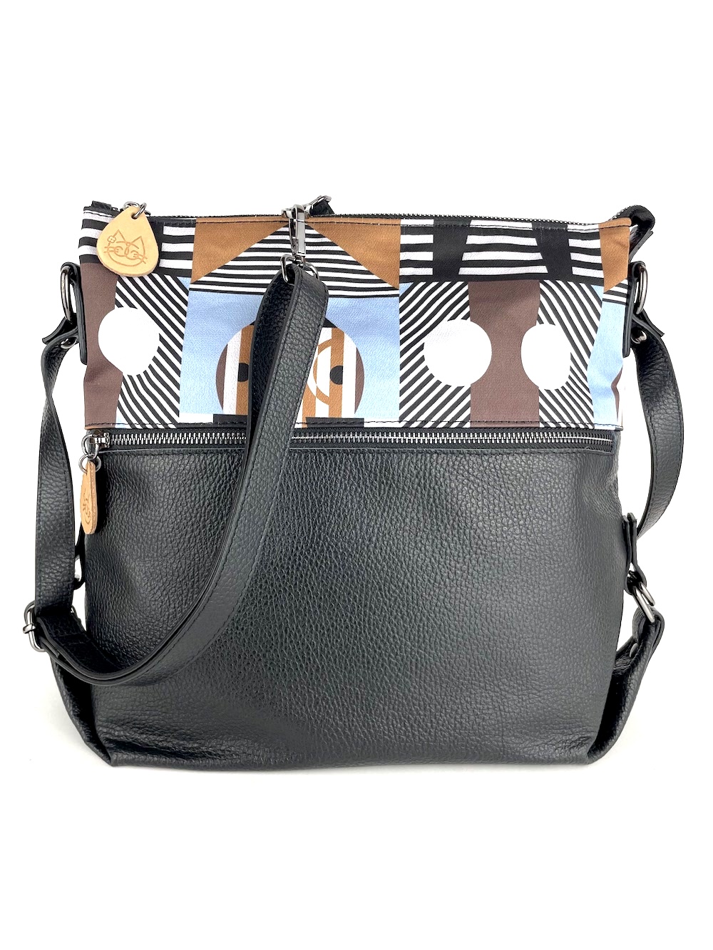 borsa-zaino-pelle-nera-seta-fantasia-astratta-azzurro-marrone-0004