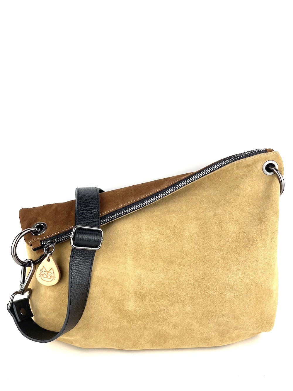borsa-tracolla-mezzaluna-piccola-pelle-camoscio-beige-marrone-scuro-0002